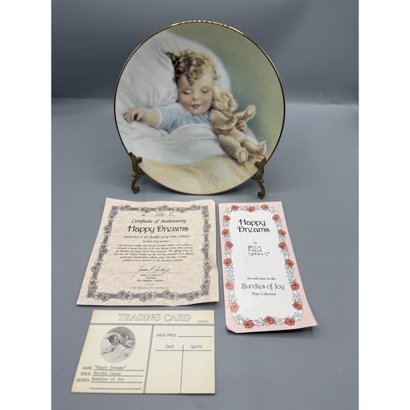 Set of 5 Bessie Pease Gutmann 1987 Plates Bundles Of Joy Collection Boxes New - Picture 7 of 12